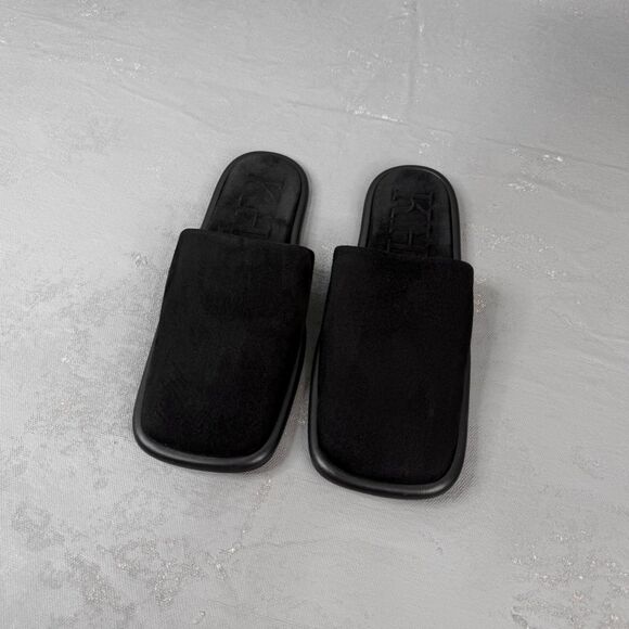 NEW Khaite Black Suede Leather Moroccan Slide EU 39, US Women's 9